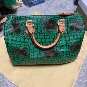 Louis Vuitton
Speedy Handbag Limited Edition Kusama Town Monogram Canvas 30